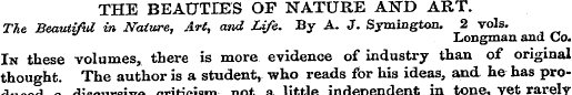 THE BEAU TIES OF NATURE AND ART. The Bea...