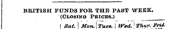 - BRITISH FUNDS FOR THE PAST WEEK. (Clos...