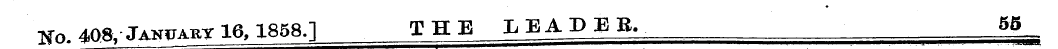 No. 4,08. Janpary 16,1858.] THE LEADER. ...