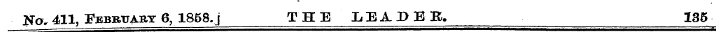 No. 411, February 6, 1858. j THE LE1DEB....