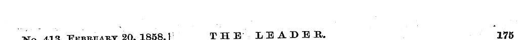 ' • ¦ ¦ • No. 413, Febrttart 20, 1858-1 ...