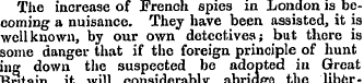 The increase of French spies in London i...