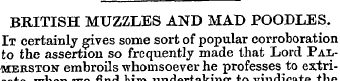 BRITISH MUZZLES AND MAD POODLES. It cert...