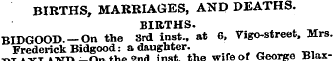 BIRTHS, MARRIAGES, AND DEATHS. BIRTHS. B...