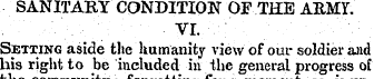 SANITARY CONDITION OF THE ARMY.. ' . . ¦...