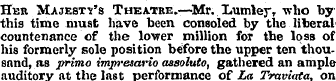 Her Majesty's Theatre.—-Mr. /Lumleyr who...
