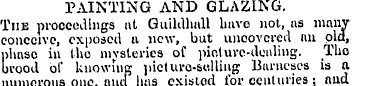 PAINTING AND GLAZING. The proceedings at...