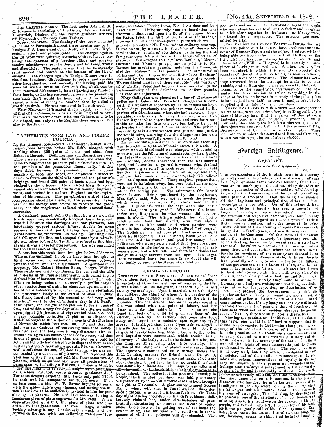 Leader (1850-1860): jS F Y, 2nd edition - Criminal Record. Dkpravitv In Tub Prtovi...