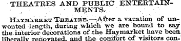 theatres and public entertain-- , '¦ ¦ ¦...