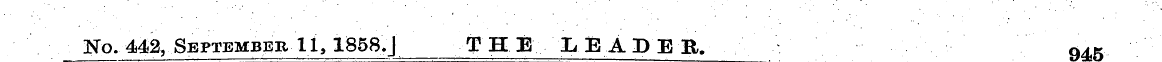 No. 442, September 11, 1858.] ' T H E X ...