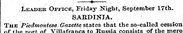 . ' ? ¦ Leader Office, Friday Night, Sep...