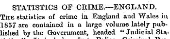 STATISTICS QE CRIME.—ENGLAND. The statis...