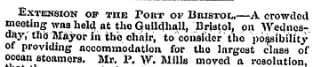 Extension of tub Port of Bristol,—A crow...
