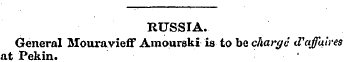 RUSSIA. General Mouravieff Araourski is ...