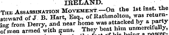 IRELAND. Tiuj Assassination Movement—On ...