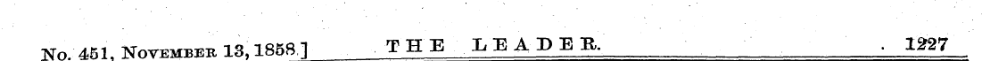 No. 451. November 13,18581 THE LEADER. ¦...