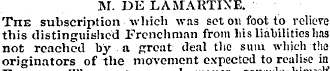 M. 1)E LAMARTINE. Tite subscription. , w...