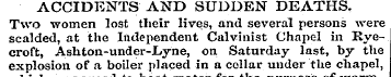 ACCIDENTS AND SUDDEN DEATHS. Two women l...