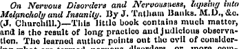On Nervous Disorders and Nervousness, la...