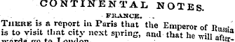 CONTINENTAL NOTES. FllANCE. . There is a...