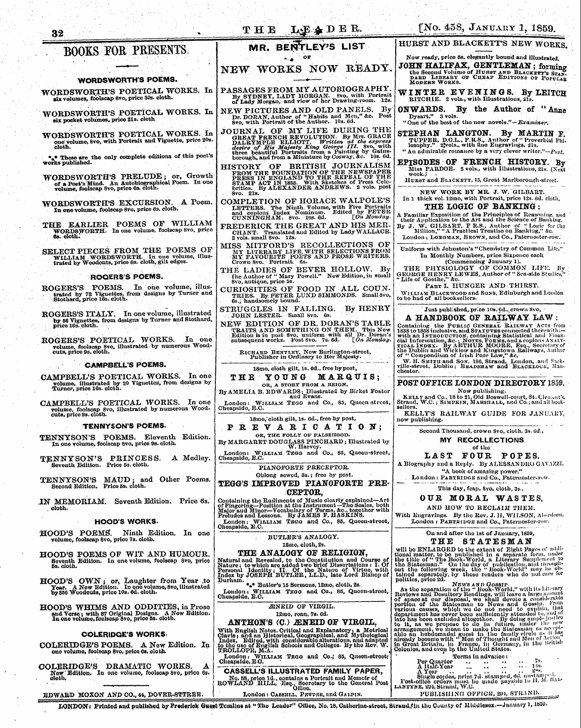 Leader (1850-1860): jS F Y, 2nd edition - 32 - The Jljb ^I T> E"^ Ffig:Jig 8 * */J...