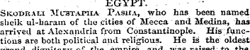 EGYPT. SicoDRAti MuBTAPHA Pasii.v, who h...