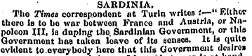 SARDINIA, The Times correspondent «t Tur...