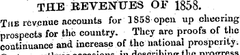 THE REVENUES OF 1858. The revenue accoun...