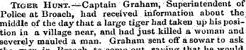 Tiger Hunt.—Captain Graham, Superintende...