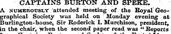CAPTAINS BURTON AND SPEKE. A numerously ...