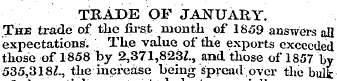 TEADE OF JANUARY. The trade of tlie firs...