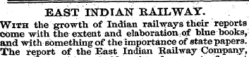 EAST INt) IAN KAIL WAY. With the growth ...