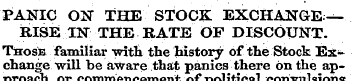 PANIC ON THE STOCK EXCHANGE. ^ RISE IN T...