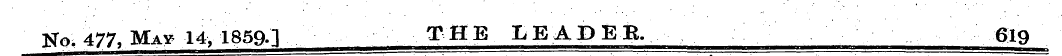 No. 477, Ma* 14, 1859.] O\HE LEADER. 619