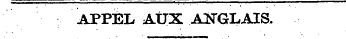 APPEL AtJX ANGLAIS.