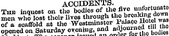 ACCIDENTS. Tub. inquest on the bpdios of...