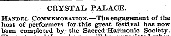 CRYSTAL PALACE. Handel Commemoration.—Th...