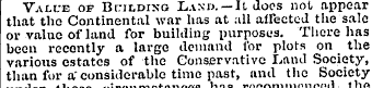 Value op Building Land. — It, docs not a...