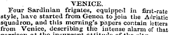 VENICE. Tour Sardinian frigates, equippe...