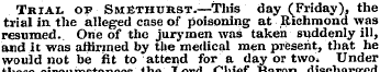 Trial of Smethurst.—This day (^Friday), ...