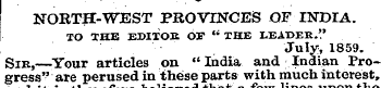 NORTH-WEST PROVINCES OF INDIA. TO THE ED...