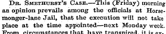 Dr. Smethurst's Case.—This (Friday) morn...