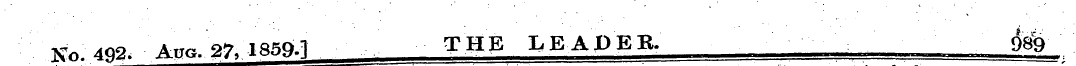 No. 492. Aug. 27, 1859-1 THE I.EADER. M