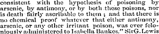 consistent with the hypothesis of poison...