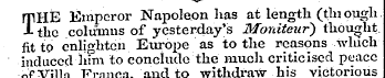 T HE Emperor Napoleon lias at length (ti...