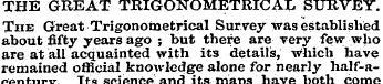 THE GREAT TRIGONOMETRICAL SURVEY. The Gr...