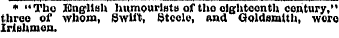 • "Tuo English humourists of tho eightee...