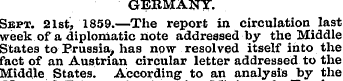 GERMANYSept. 21st, 1859.—The report in c...