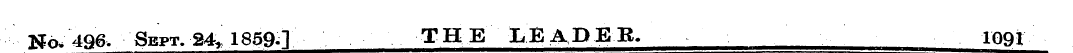No. 496, Sept. 24 * 1859-1 THE LEADER. 1...