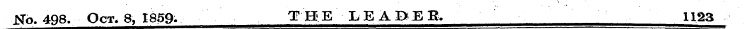 No. 498. Oct* 8, 1859. THE LEADER. 1123